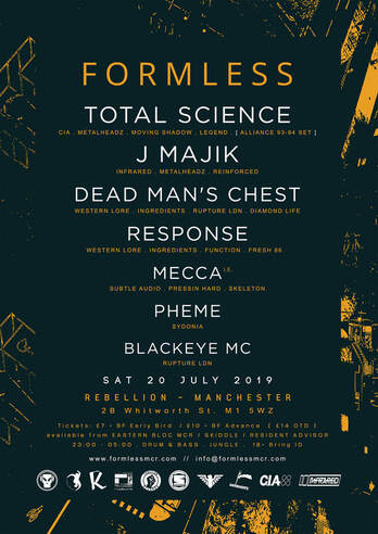 Formless - Manchester July 2019 - drum & bass /  jungle / dnb // TOTAL SCIENCE (ALLIANCE 93-94 SET) / 